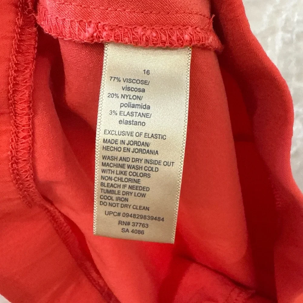 Rafaella‎ Bermuda Shorts Women 16 Dark Salmon Stretch Casual Lightweight - Picture 6 of 8